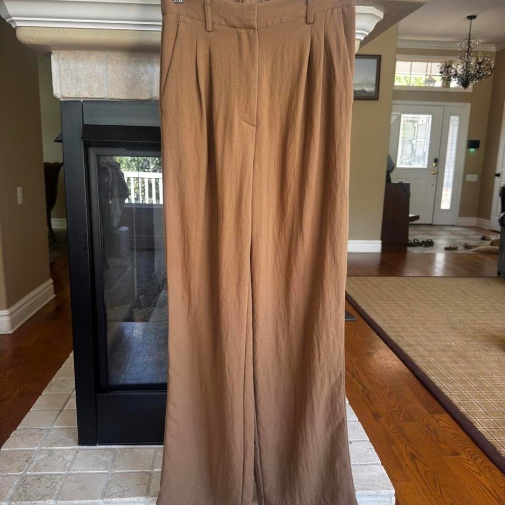 Z Supply Pleated Wide-Leg Trousers Business Career Workwear